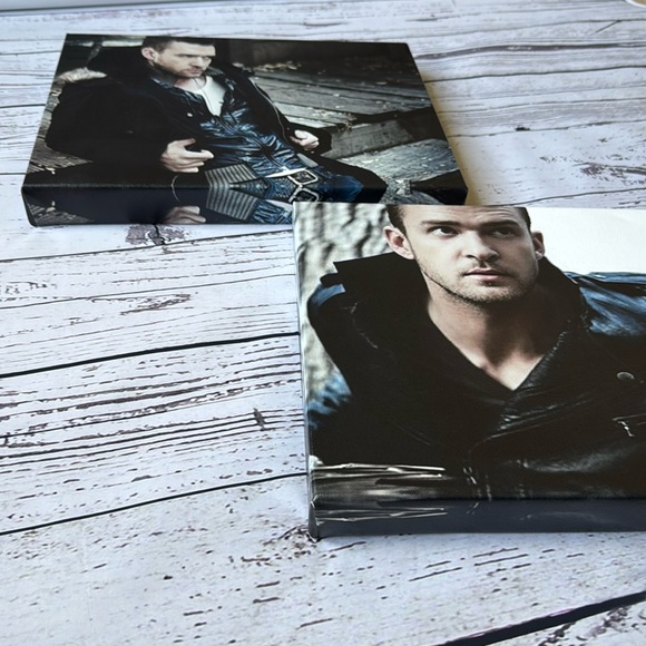 Lot of 2 Justin Timberlake Canvas Wall Prints William Rast Photos & Desk Decor - Picture 2 of 16